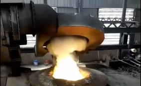 Video of electric arc furnace smelting site