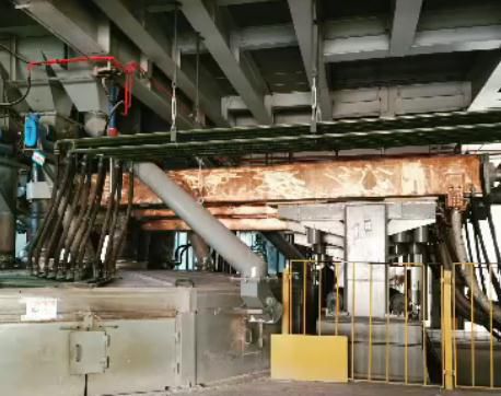 Video of electric arc furnace smelting site