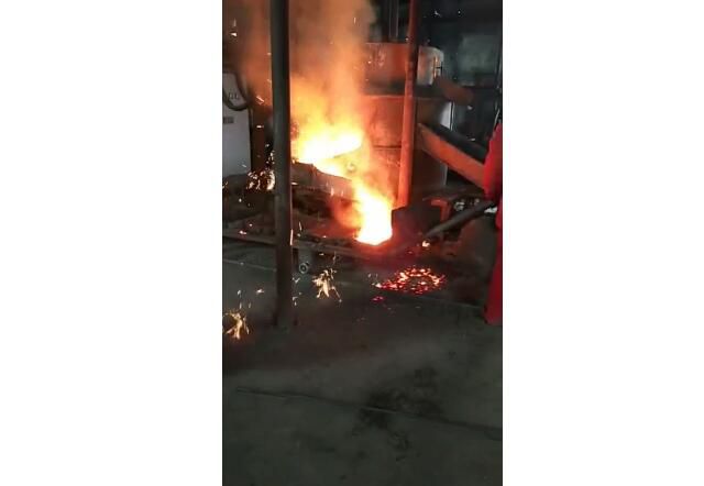 Video of electric arc furnace smelting site