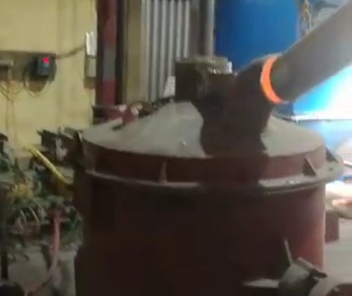 Video of electric arc furnace smelting site