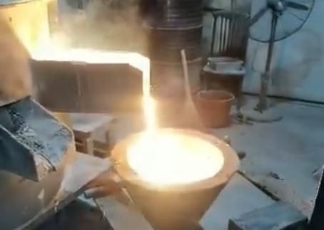Video of electric arc furnace smelting site