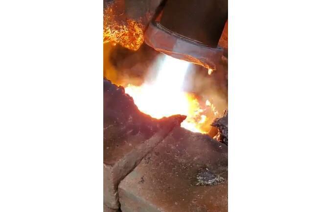 Video of plasma furnace smelting site