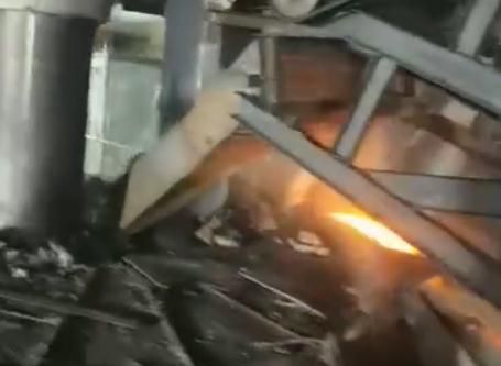 Video of electric arc furnace smelting site