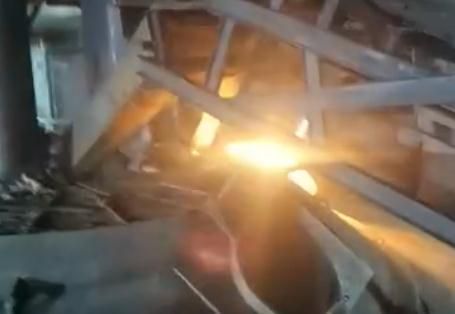 Video of electric arc furnace smelting site