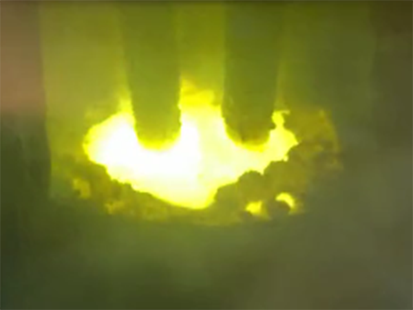 Video of electric arc furnace smelting site