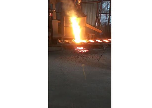 Video of electric arc furnace smelting site