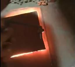Video of electric arc furnace smelting site