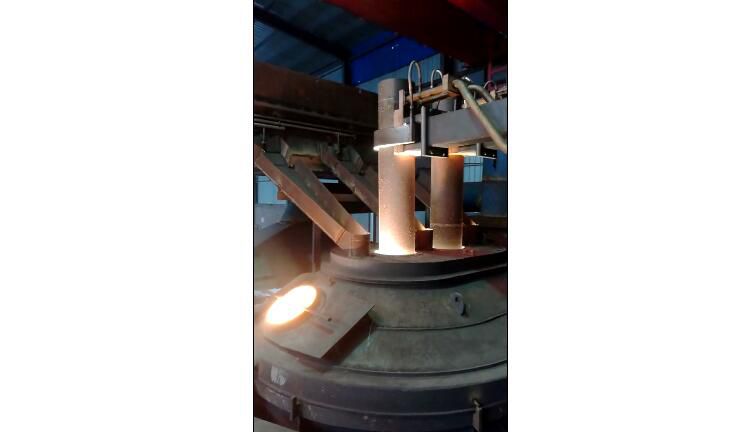 Video of electric arc furnace smelting site