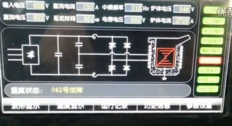 Video of intermediate frequency furnace smelting site