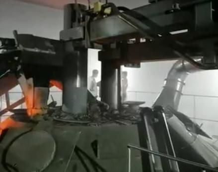 Video of electric arc furnace smelting site